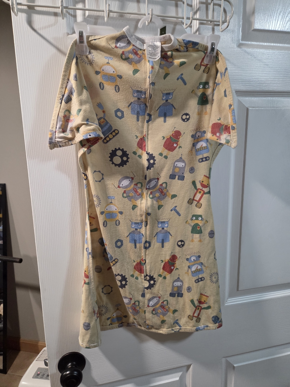 Zipadeezip Yellow Robot-Print Sleepsack